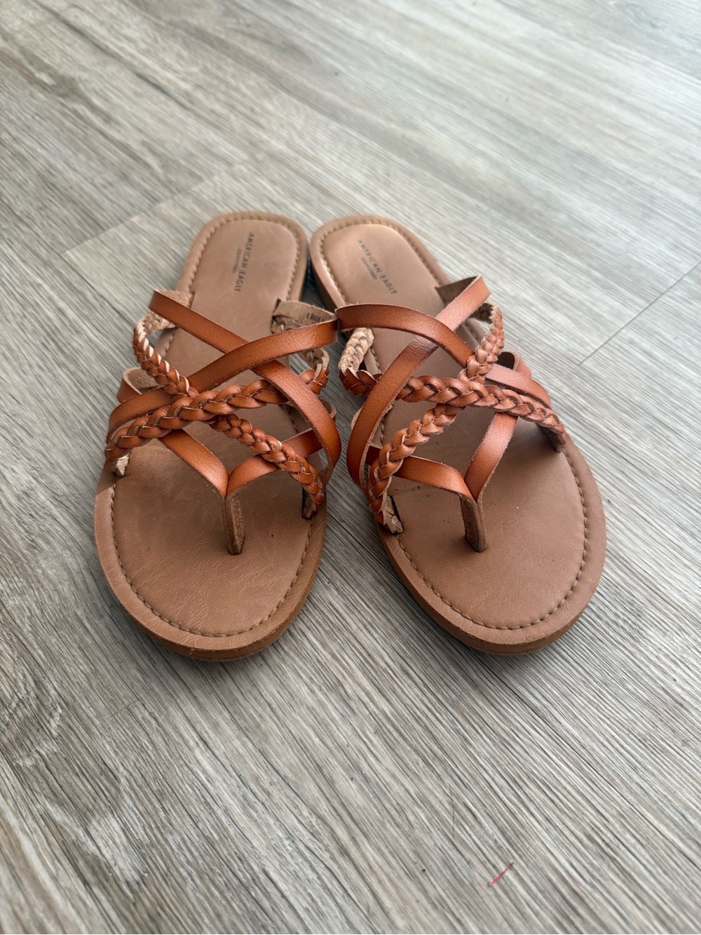 American Eagle Outfitters Women's Braided Toe-Post Sandals - Brown